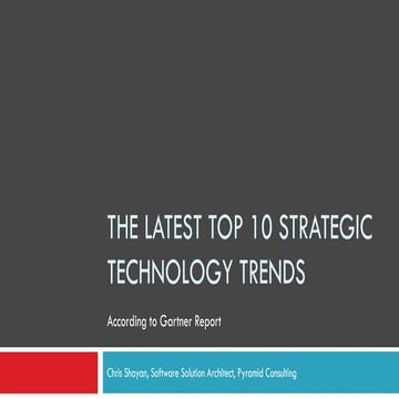 The latest top 10 strategic technology trends