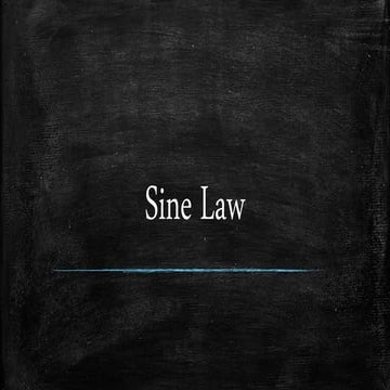 The Law of Sines