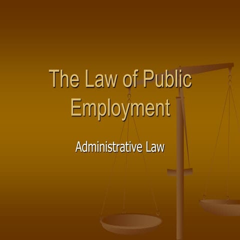 The law of public employment