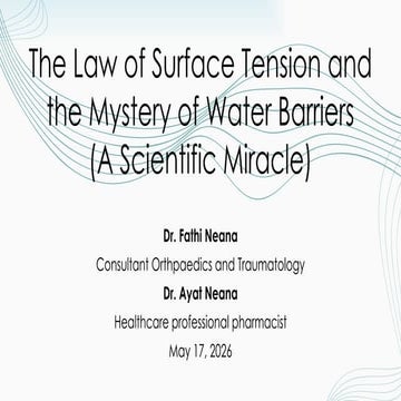 The Law of Surface Tension and the Divine Water Barriers: Scientific ...