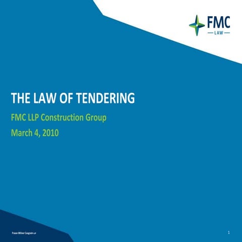 Tendering and Procurement - Basic Principles | PPTX