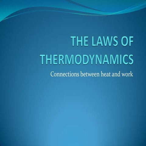 The laws of thermodynamics