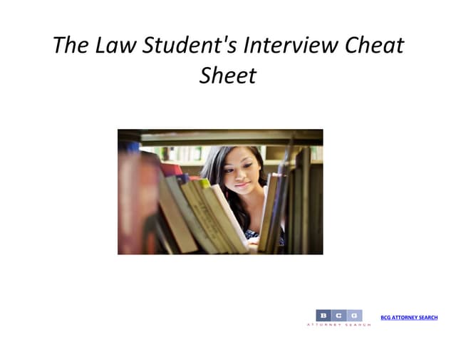 The Law Student S Interview Cheat Sheet Ppt The Law Student S Interview Cheat Sheet Ppt