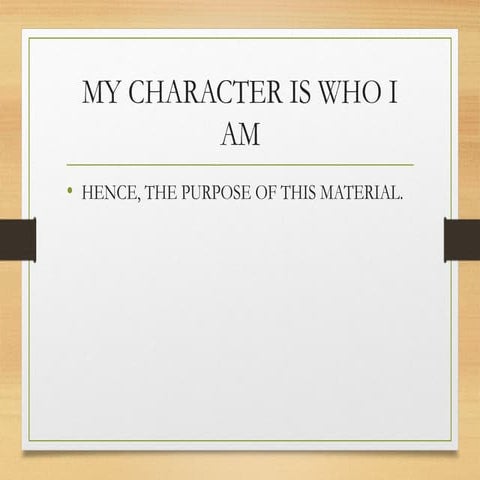 The leader and his character. LEADERSHIP TRAINING | PPTX
