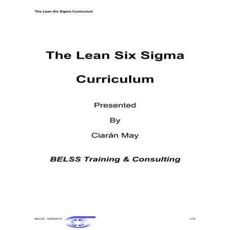 The Lean Six Sigma Curriculum Rev 2