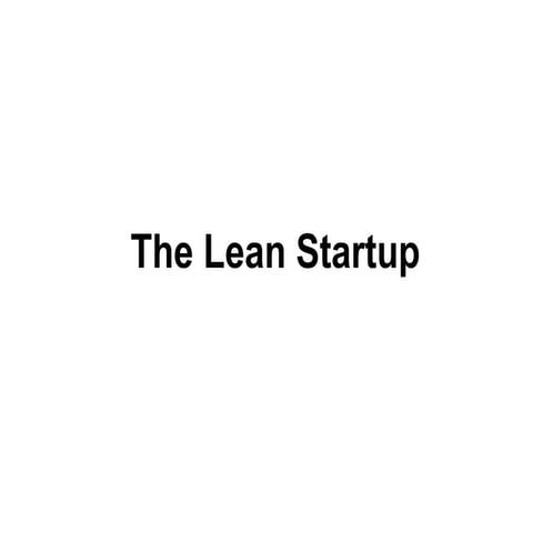 The Lean Startup
