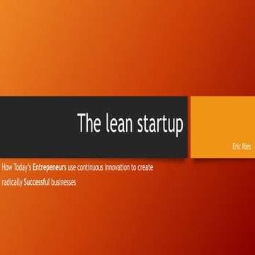The lean startup