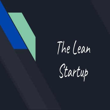 Lean Startup Summary