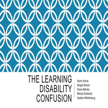 The learning disability confusion pp  revised and edited- hw