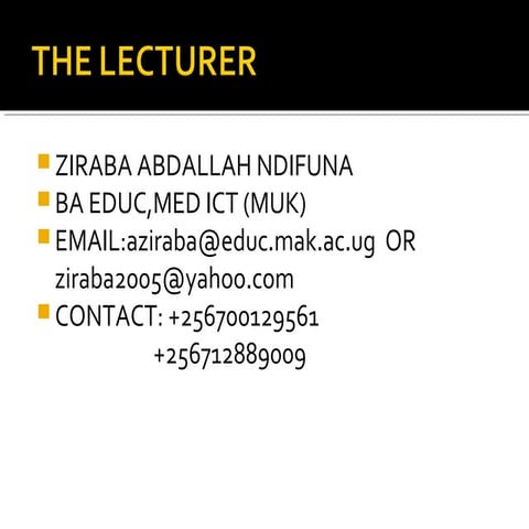 The lecturer