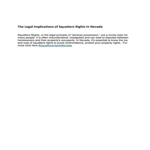 The Legal Implications of Squatters Rights in Nevada.docx