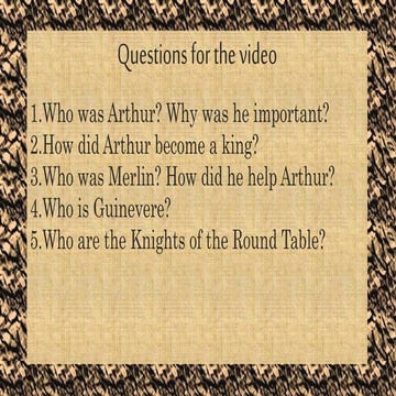 The legend of king arthur