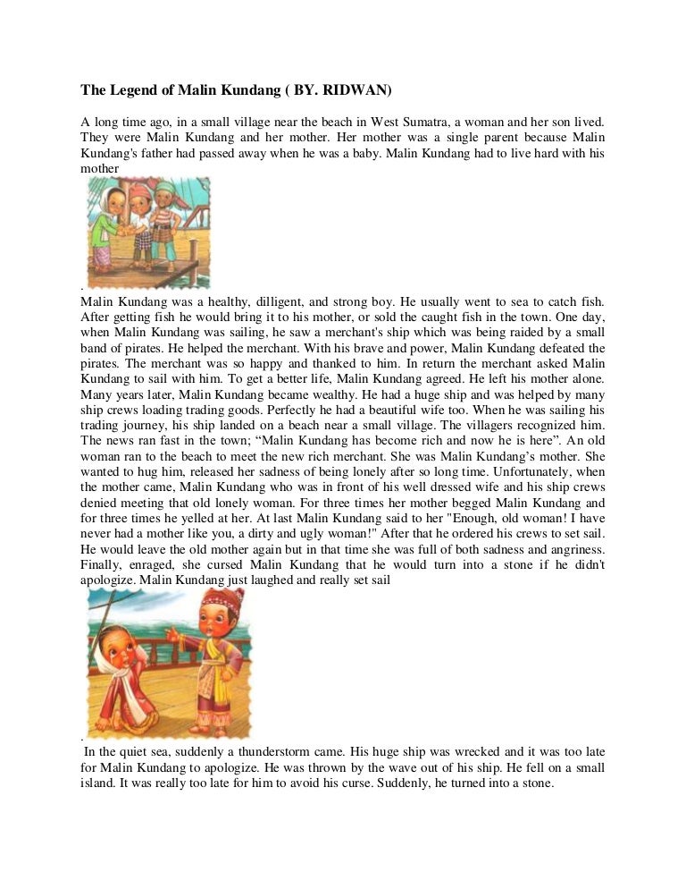 The legend of malin kundang