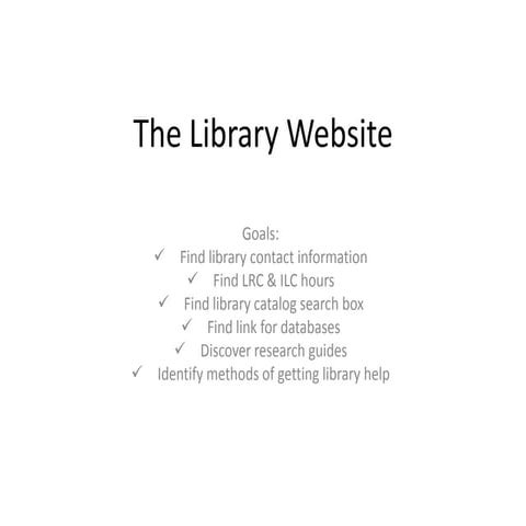 The library website