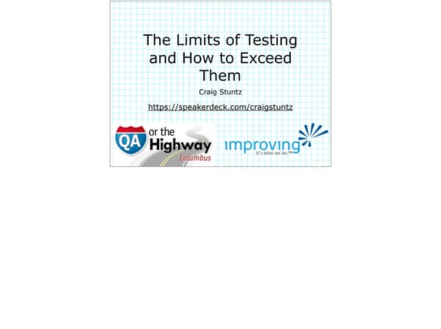 The limits of unit testing by Craig Stuntz