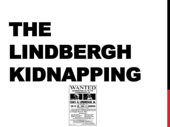 Lindbergh baby kidnapping | PPTX