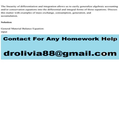 The linearity of differentiation and integration allows us to easily.pdf