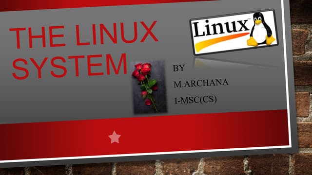 The linux system | PPT