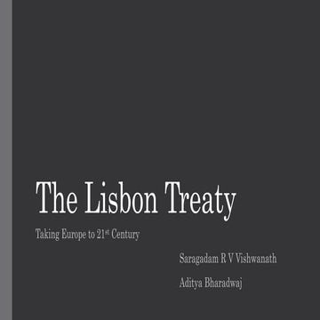 The Lisbon treaty