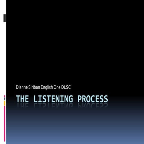 The Listening Process