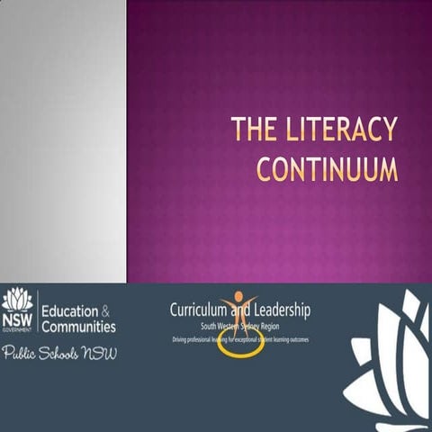 The literacy continuum__consultants_conterence__23_04_12[2] | PPT