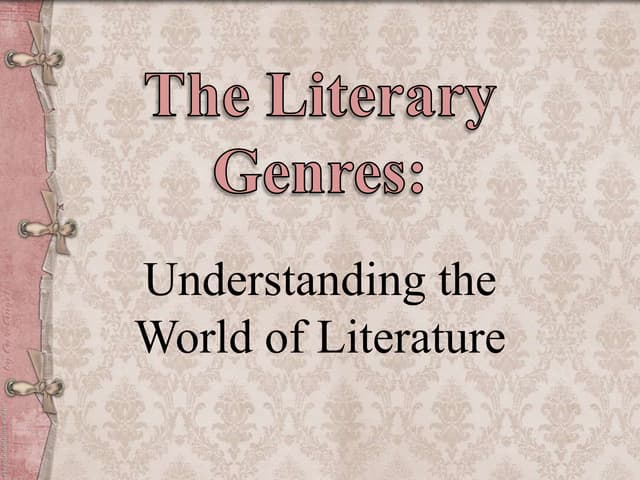 The Literary Genres english