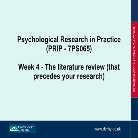 The literature review