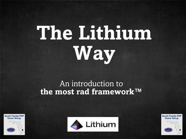 The Lithium Way - Intro to Lithium PHP Framework | PDF | Programming ...