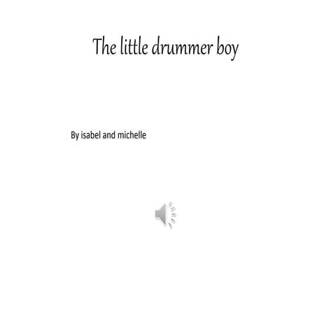 The little drummer boy | PPTX