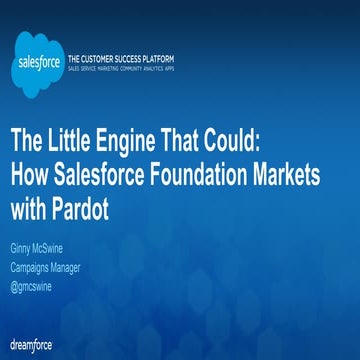 The Little Engine That Could: How the Salesforce Foundation Markets with Pardot