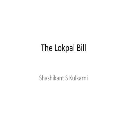 The lokpal bill