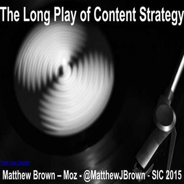 The Long Play of Content Strategy - Seattle Interactive 2015