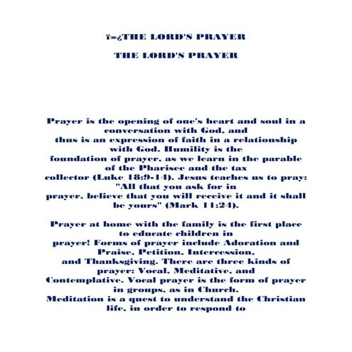 Our father prayer explanation