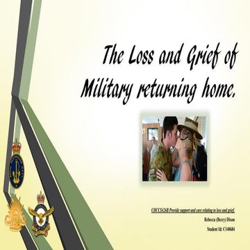 The loss and grief of military returning home