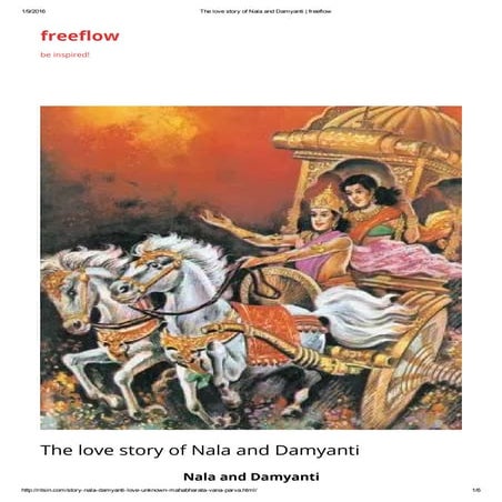 The love story of nala and damyanti   freeflow