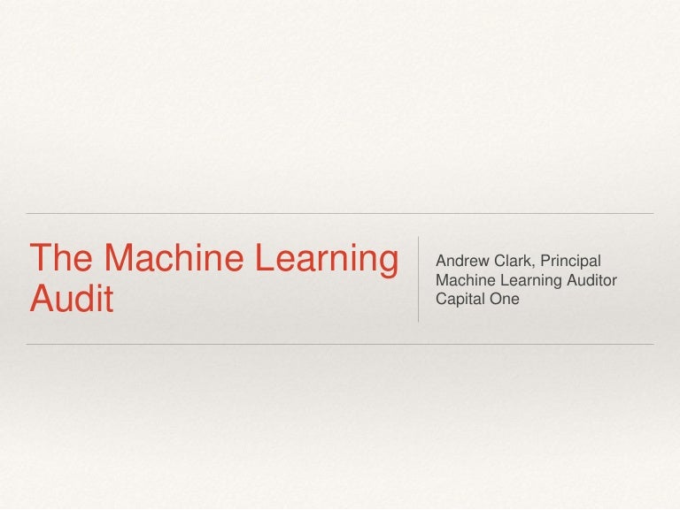 audit machine learning