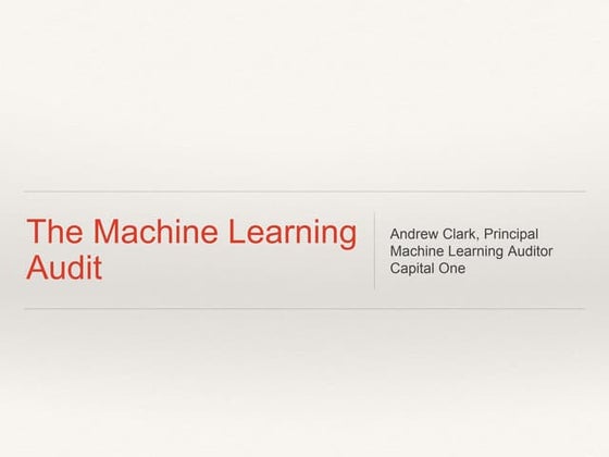 Reinventing Auditing with Machine Learning | PPT