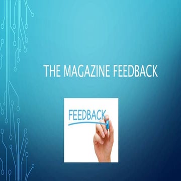 The magazine feedback