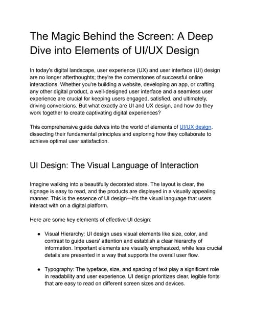 UI UX Design Presentation | PPT