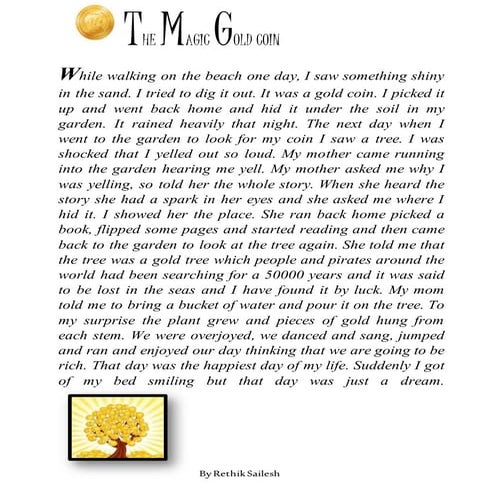 The Magic Gold Tree - A short story