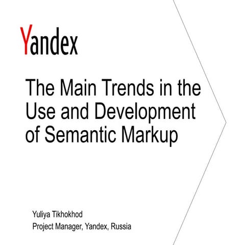 The main trends in the use and development