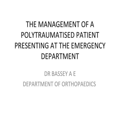 The management of a polytraumatised 