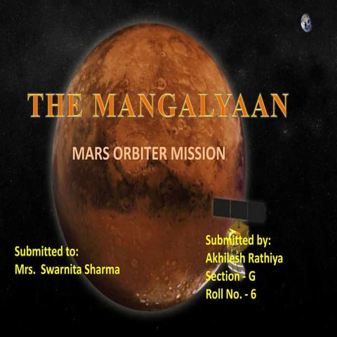 The mangalyaan (after mission completion)