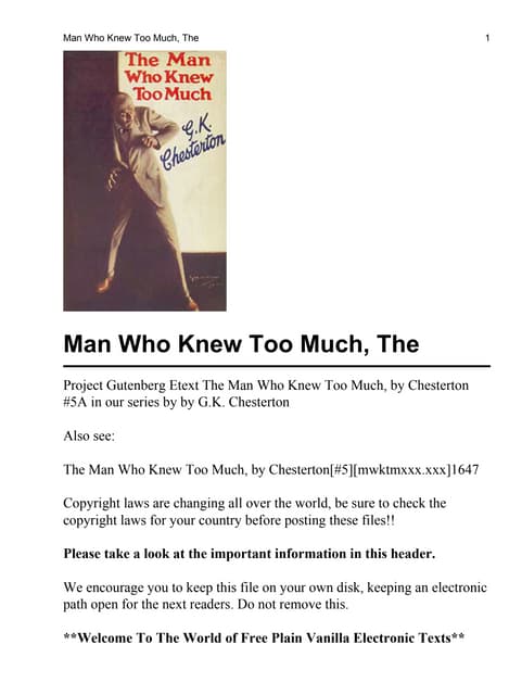 The man who knew too much