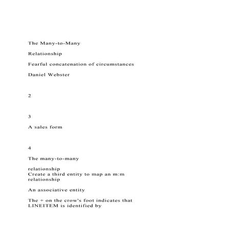 The Many-to-Many Relationship Fearful concatenation of.docx