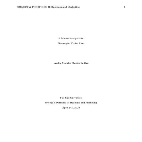 The market analysis report