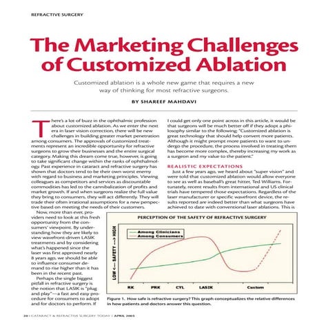 The marketing challenges of customized ablation