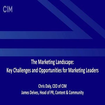 CIM: The new marketing mix 18.10.2023 - The Marketing Landscape - Chris Daly ...