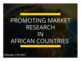 The Marketing of MR: Promoting Market Research in African Economies