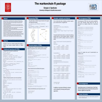 The markovchain package use r2016